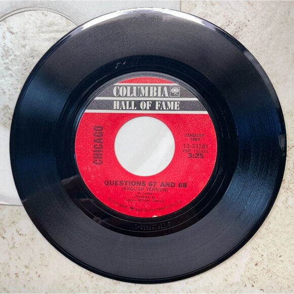 Chicago Beginnings / Questions 67 and 68 Vinyl 45 Rock 45 Columbia Hall Of Fame - Picture 6 of 6